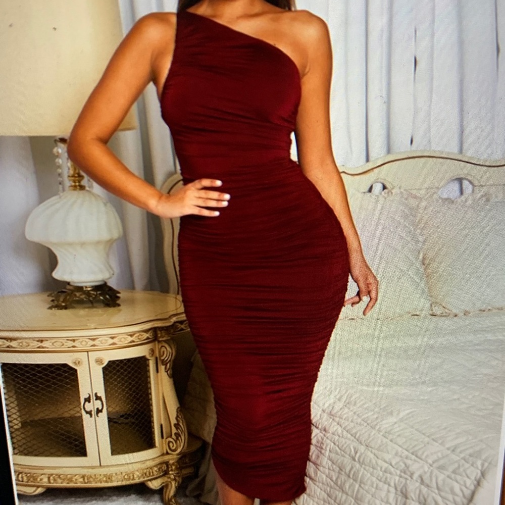 Maroon Dress From Oh Polly Worn Once